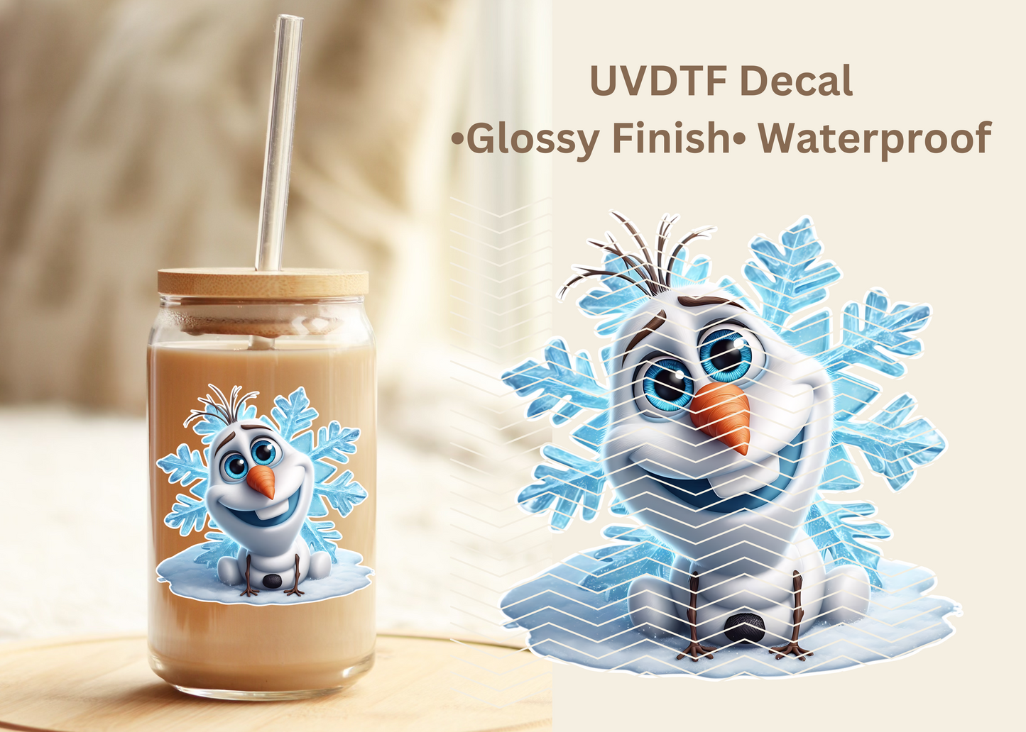 #579 Olaf UVDTF Decal