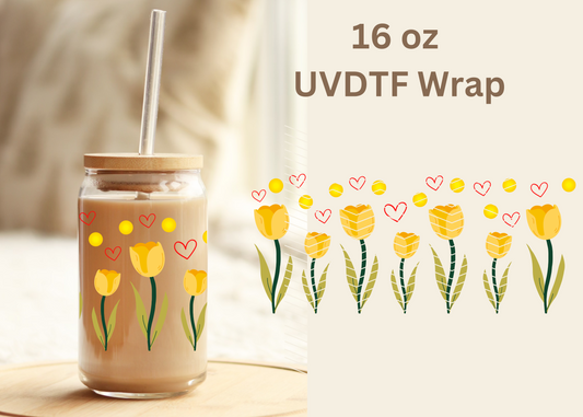 #332 Tulips UVDTF 16 oz Wrap