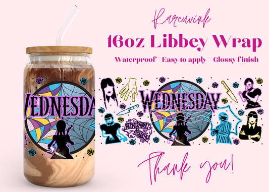 #865 Wednesday 16oz UVDTF Wrap