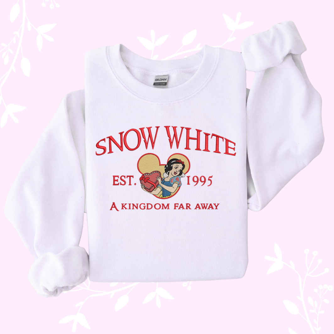Snow White Embroidered Sweatshirt