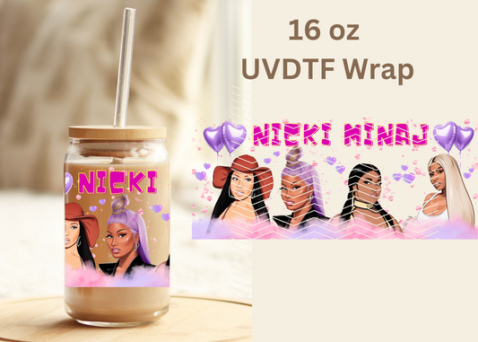 #351 Nicki Minaj UVDTF 16 oz Wrap