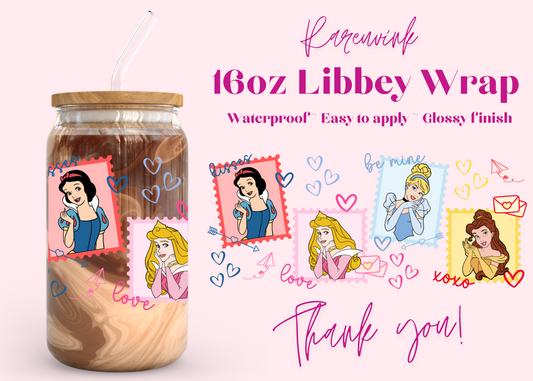 #917 Cinderella Princesses 16oz UVDTF Wrap