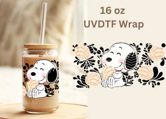 #381 Snoopy Concha UVDTF 16 oz Wrap