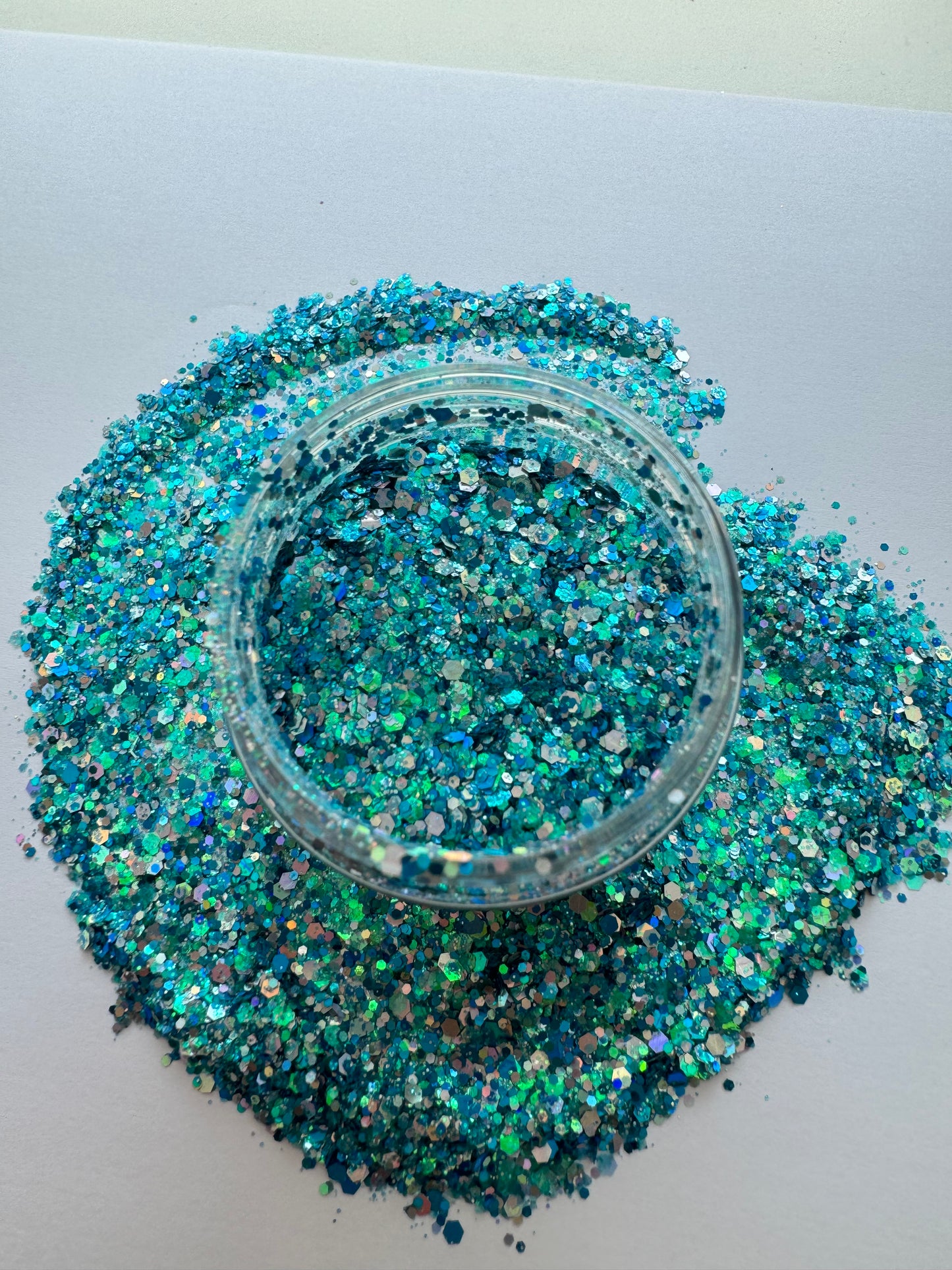 Aqua Glitter 2oz Jar