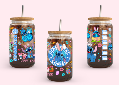 #977 Stitch Starbux Easter 16oz UVDTF Wrap