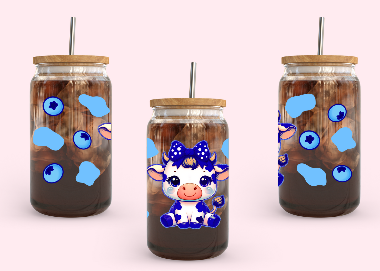 #1024 Blueberry Cow 16oz UVDTF Wrap