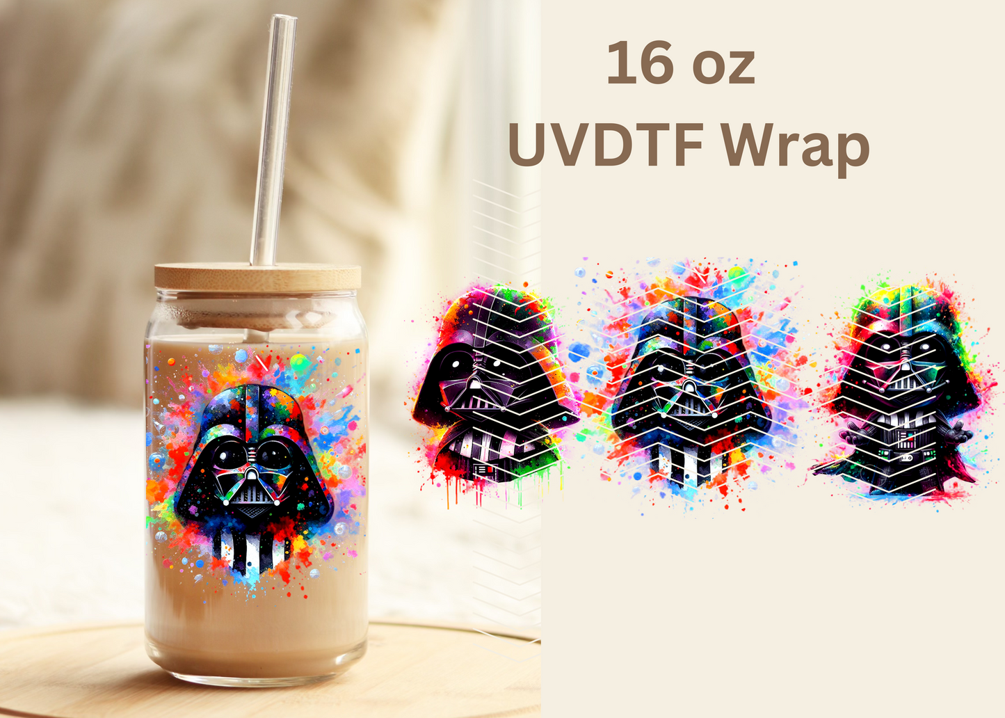 #471 Darth Vader UVDTF 16 oz Wrap