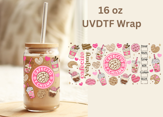 #429 Cafecito Y Chisme UVDTF 16 oz Wrap