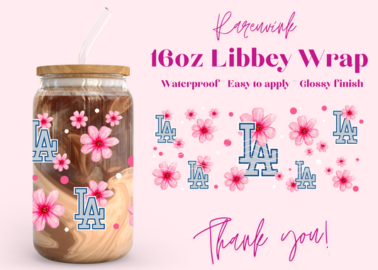 #1051 LA Flowers 16oz UVDTF Wrap
