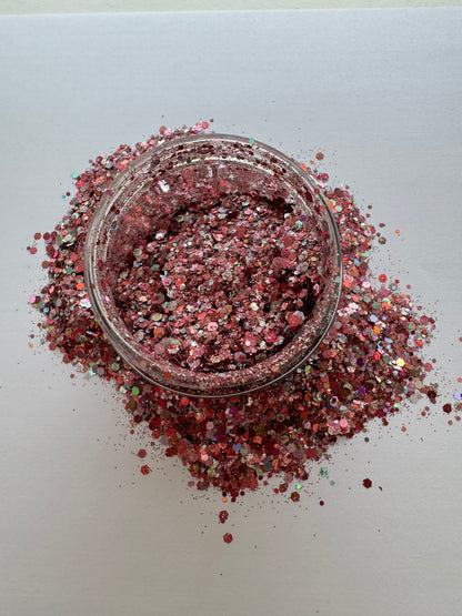 Rose Gold Glitter 2oz Jar