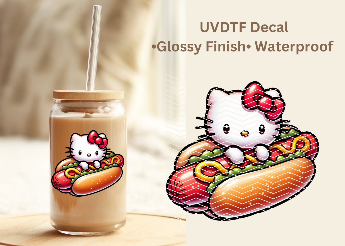 #680 HK Hotdog UVDTF Decal