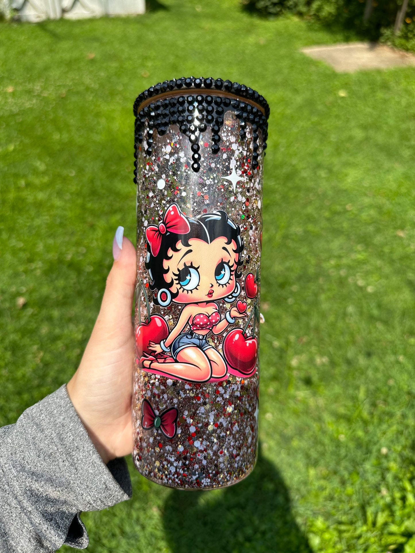 Betty Boop 25 oz Snow Globe Cup With Bling