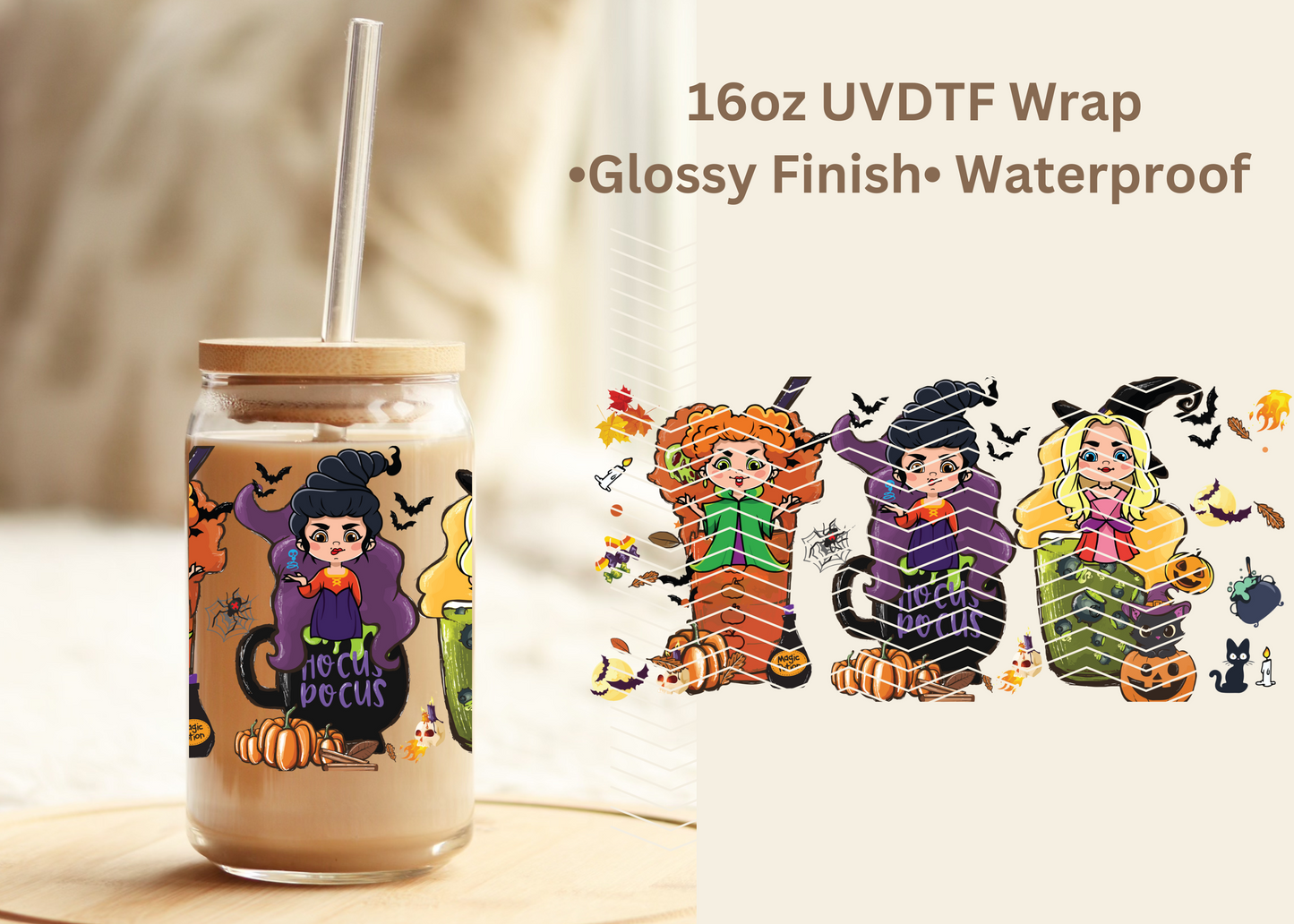 #631 Halloween Girls 16oz UVDTF Wrap