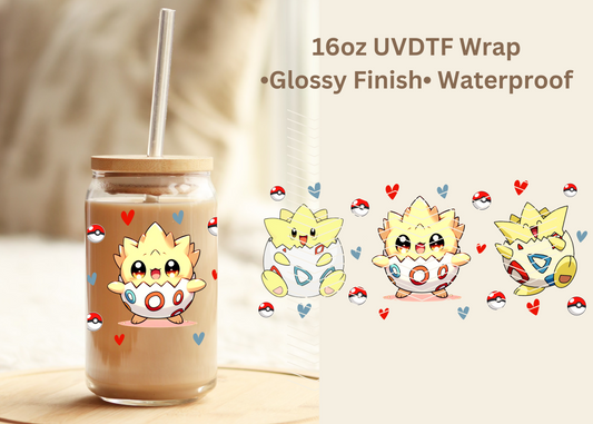 #575 Togepi 16oz UVDTF Wrap