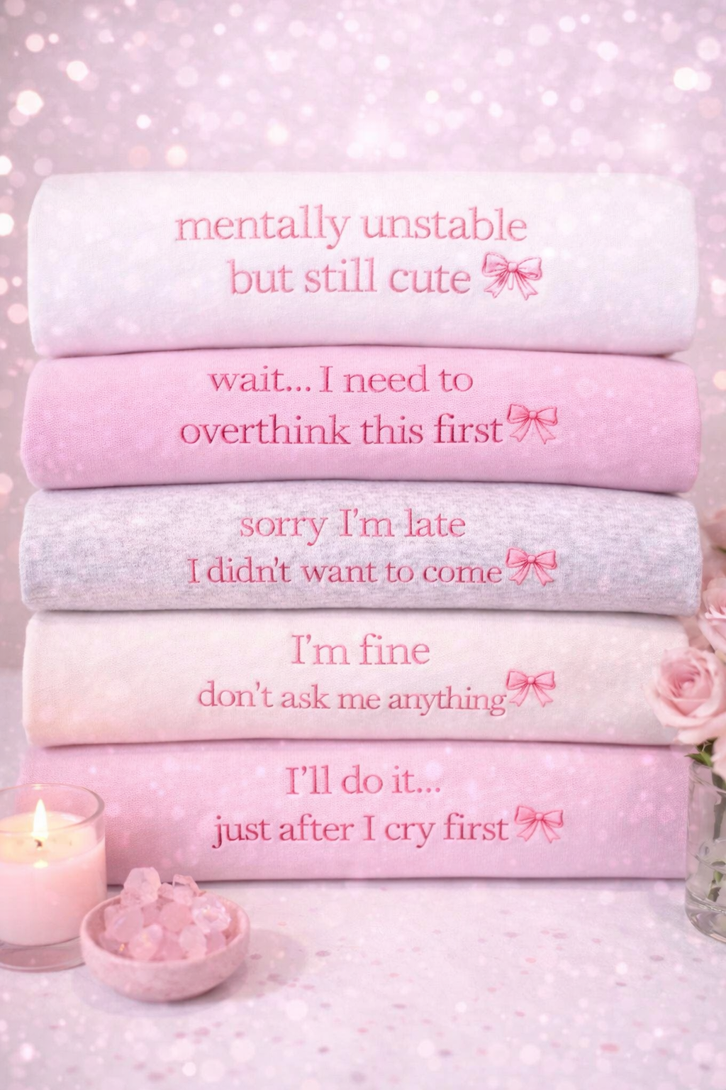 Custom Phrase Embroidered Crewneck