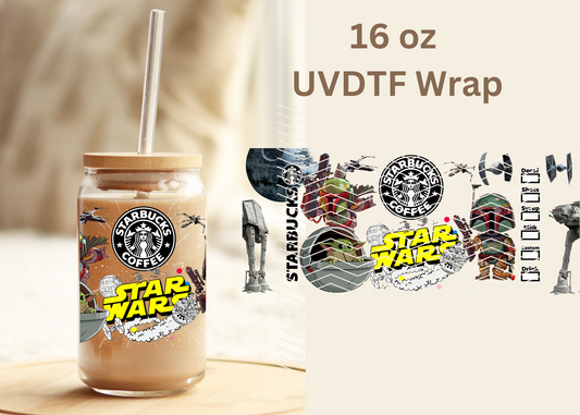 #378 Star Wars Starbucks UVDTF 16 oz Wrap