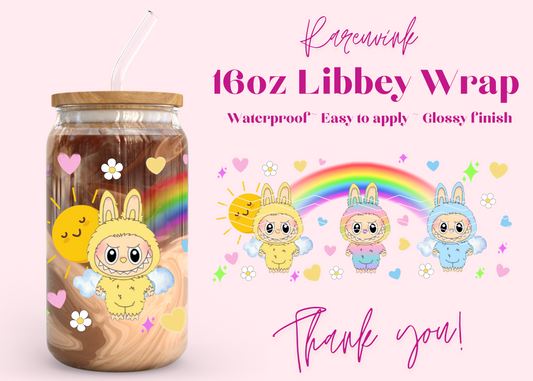 #1027 Labubu Rainbow 16oz UVDTF Wrap