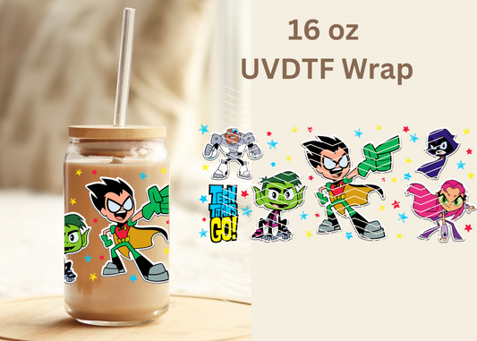 #375 Cartoon UVDTF 16 oz Wrap