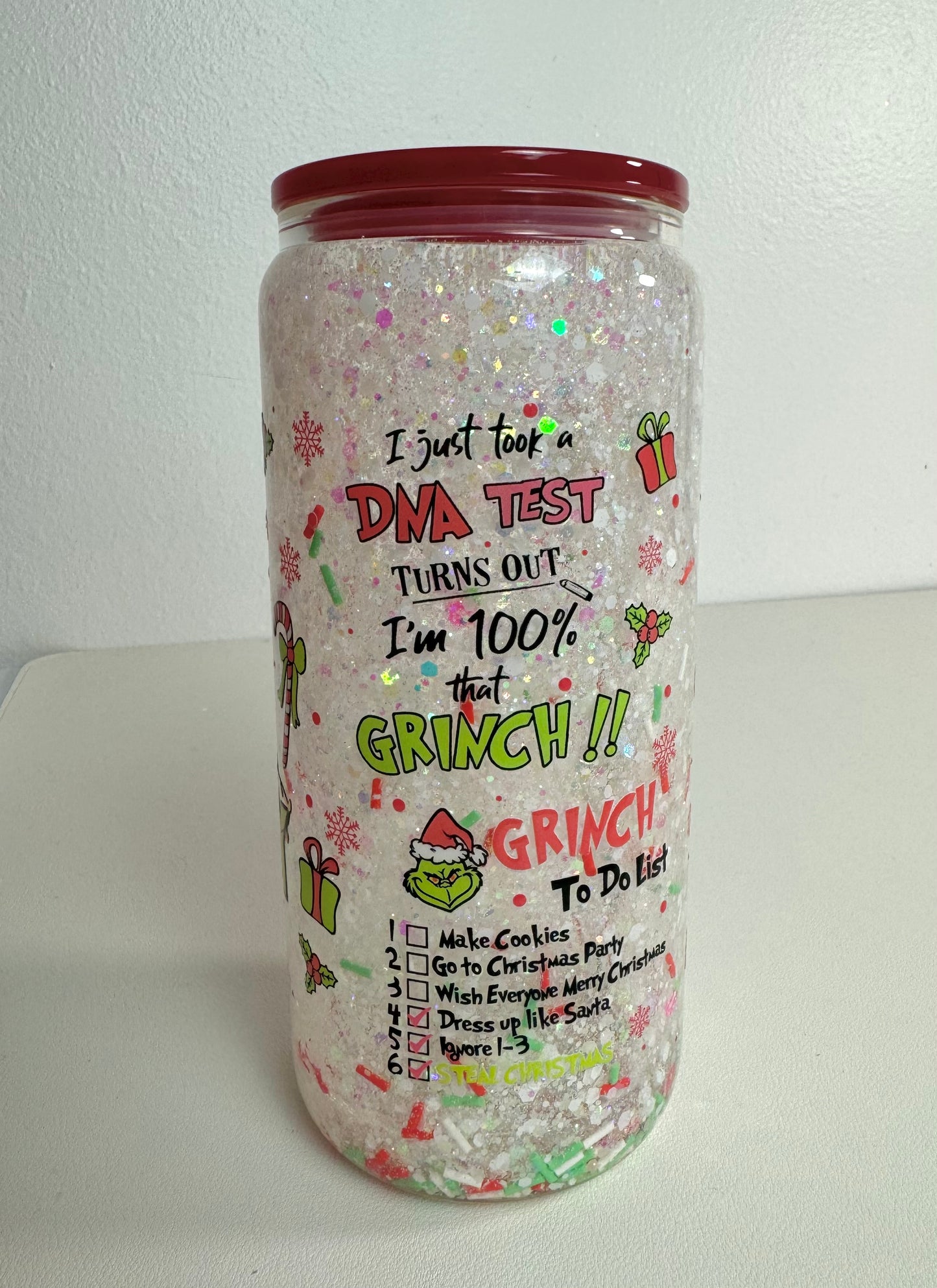 Grinch Snow Globe 16oz Tumbler