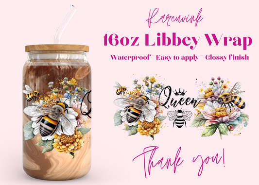 #904 Queen Bee 16oz UVDTF Wrap
