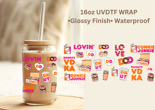 #551 Dunkin Donut UVDTF 16 oz Wrap