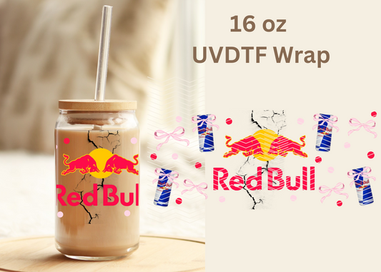 #438 Redbull Coquette UVDTF 16 oz Wrap