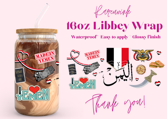 #971 Yemen 16oz UVDTF Wrap