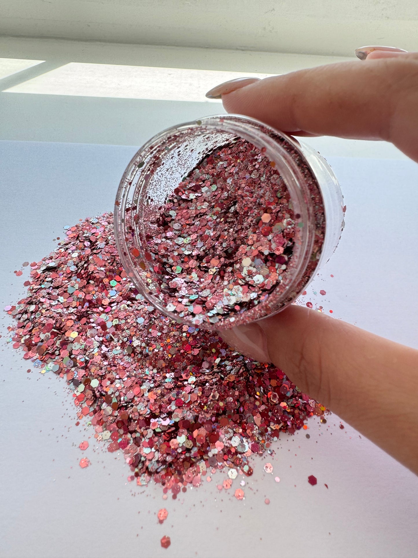 Rose Gold Glitter 2oz Jar