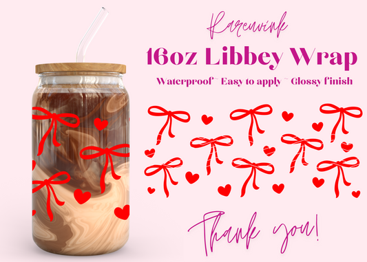 #1090 Red Coquette 16oz UVDTF Wrap
