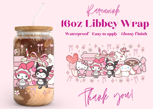 #1193 Hk coquette 16oz UVDTF Wrap