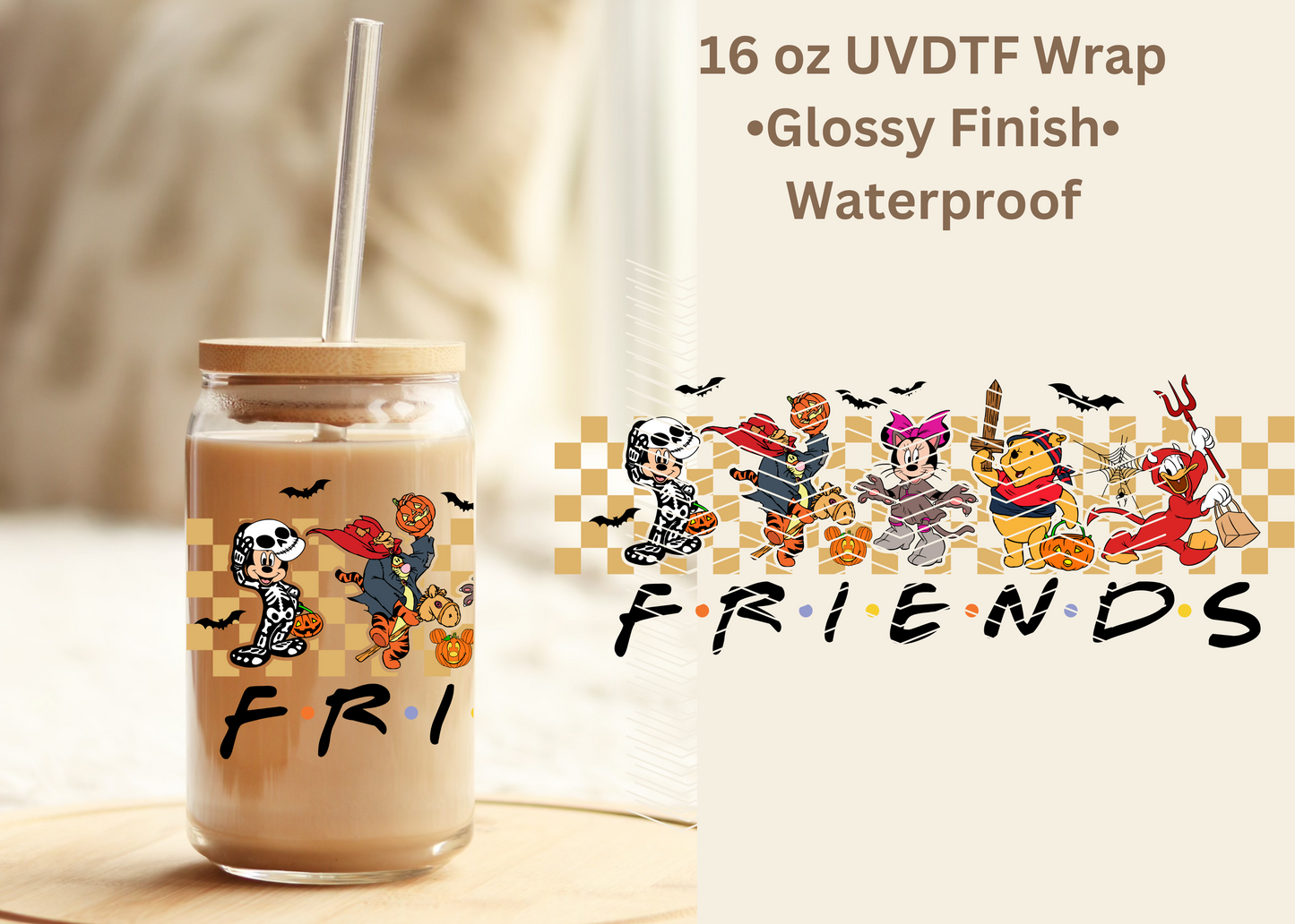 #514 Mickey Friends 16 oz UVDTF wrap