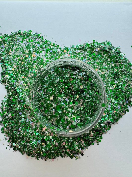 Lucky Green Glitter 2oz Jar