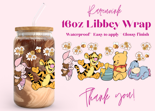 #940 Winnie Pooh 16oz UVDTF Wrap