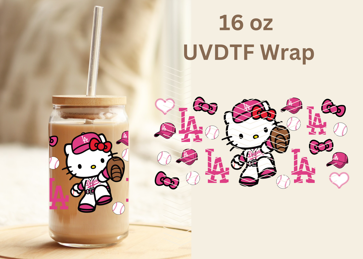 #362 LA Hello Kitty UVDTF 16 oz Wrap