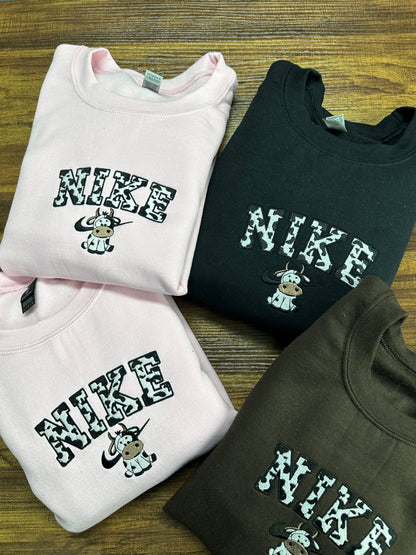 Nike cow Embroidered Sweatshirt