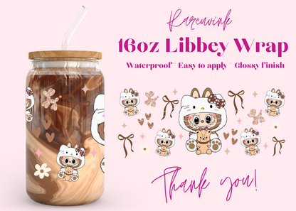 #999 Labubu HK 16oz UVDTF Wrap