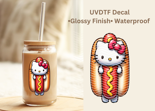 #682 HK Hotdog Mustard UVDTF Decal