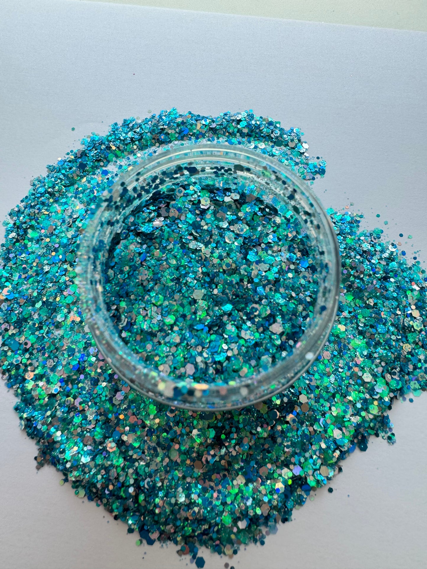 Aqua Glitter 2oz Jar