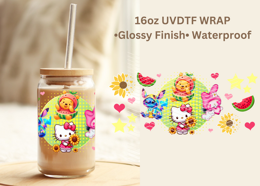 #564 Hk Winnie Stitch 16oz UVDTF Wrap