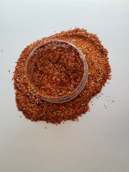 Burnt Orange Glitter 2oz Jar